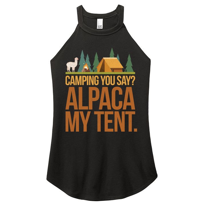 Camping Alpaca My Tent Women's Perfect Tri Rocker Tank