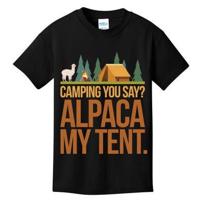 Camping Alpaca My Tent Kids T-Shirt