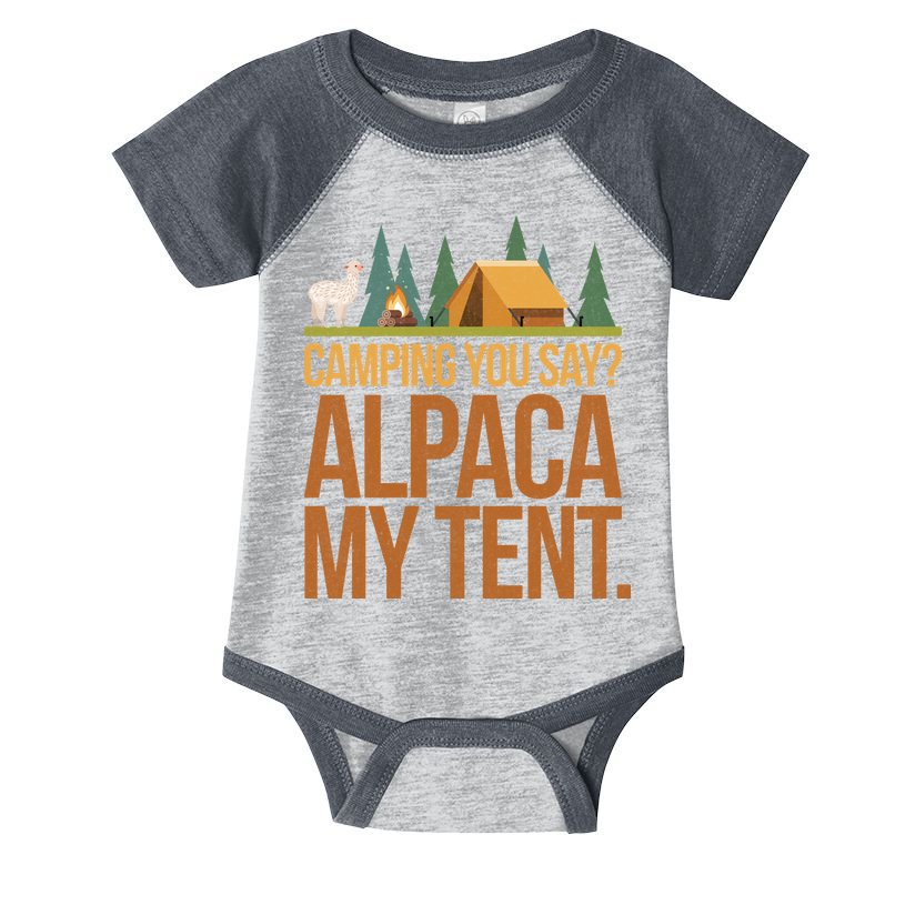 Camping Alpaca My Tent Infant Baby Jersey Bodysuit
