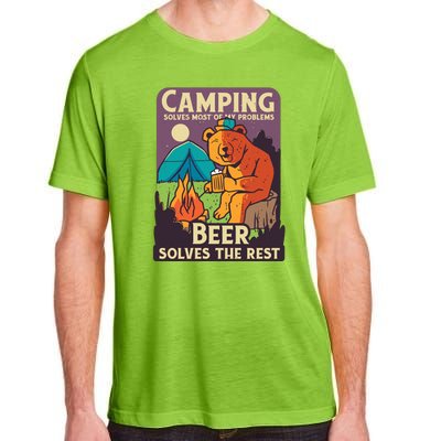 Camping And Beer Funny Adult ChromaSoft Performance T-Shirt