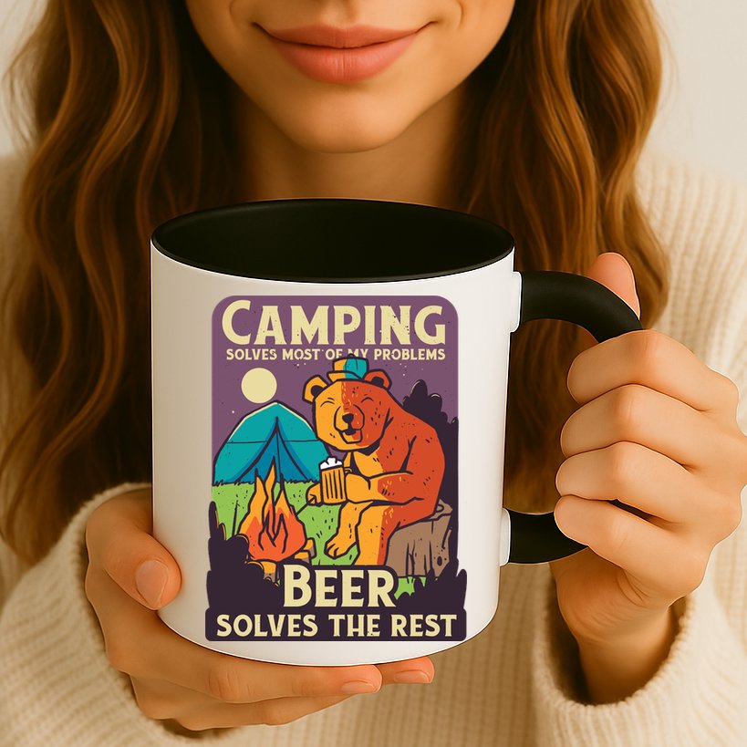 Camping And Beer Funny Mug