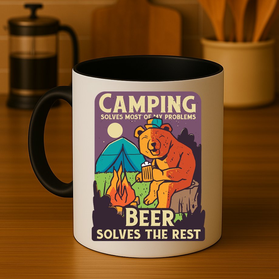 Camping And Beer Funny Mug