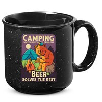 Camping And Beer Funny 15oz Campfire Ceramic Mug
