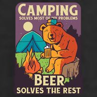 Camping And Beer Funny 15oz Campfire Ceramic Mug