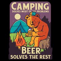 Camping And Beer Funny Bag