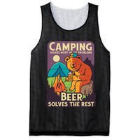 Camping And Beer Funny Mesh Reversible Basketball Jersey Tank