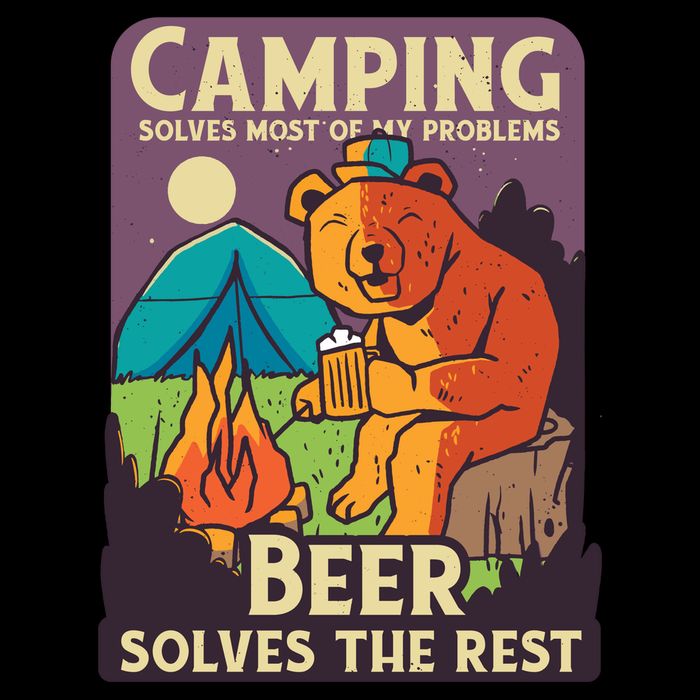 Camping And Beer Funny Mesh Reversible Basketball Jersey Tank