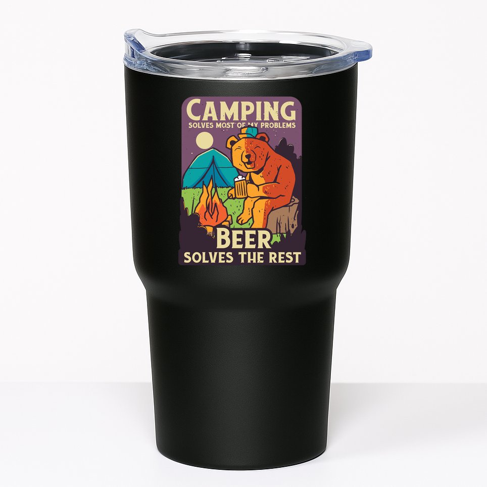 Camping And Beer Funny Tumbler