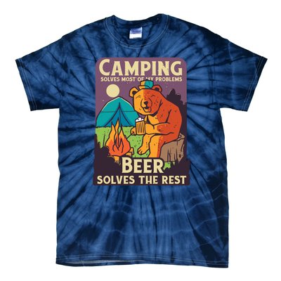 Camping And Beer Funny Tie-Dye T-Shirt