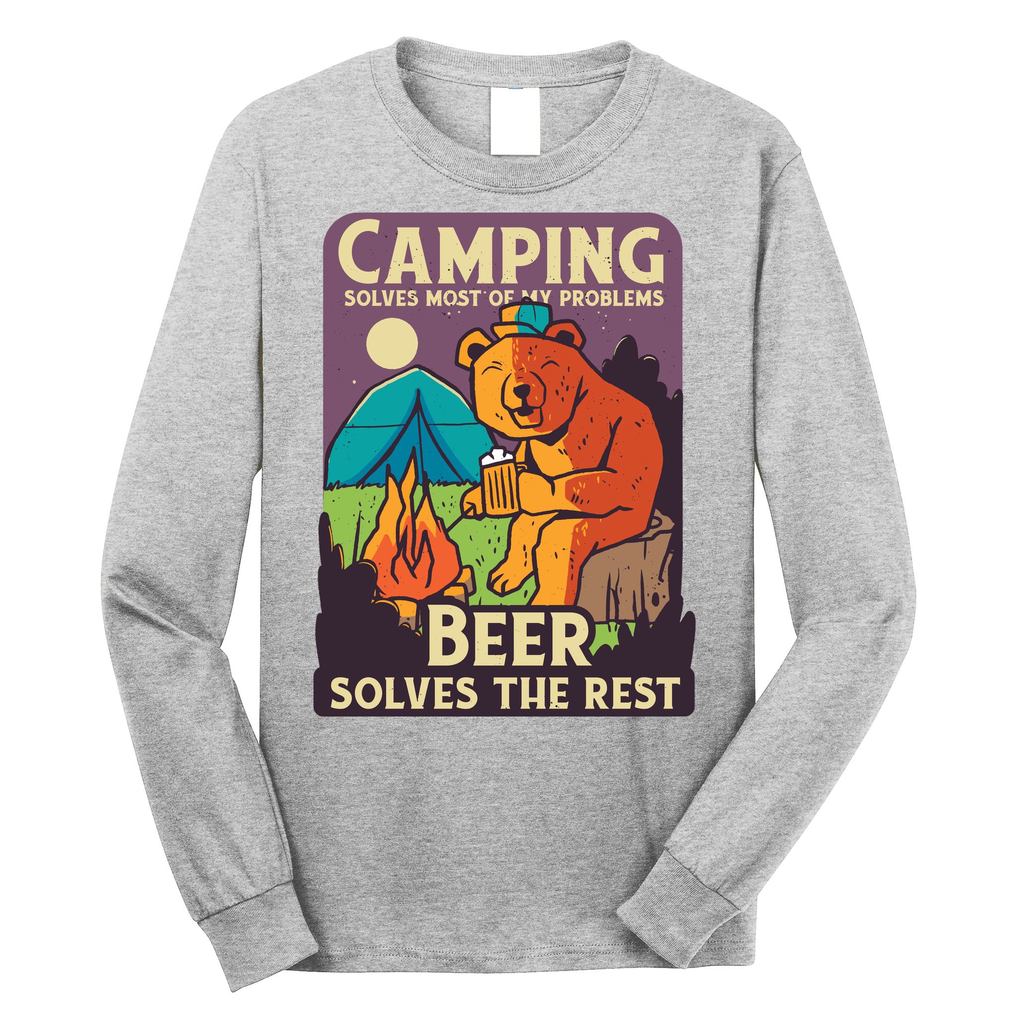Camping And Beer Funny Long Sleeve Shirt