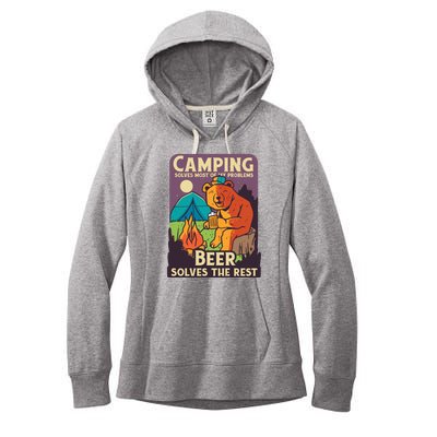 Camping And Beer Funny Women's Fleece Hoodie