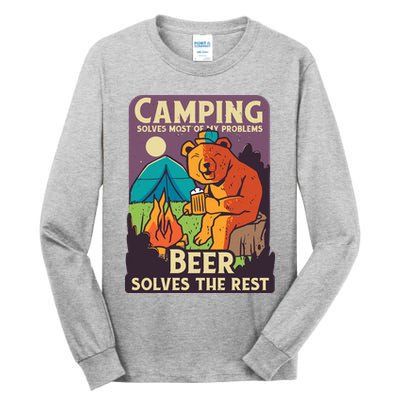 Camping And Beer Funny Tall Long Sleeve T-Shirt