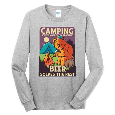 Camping And Beer Funny Tall Long Sleeve T-Shirt