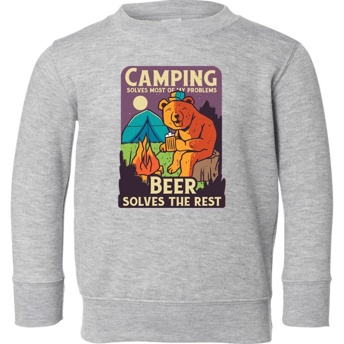 Camping And Beer Funny Toddler Sweatshirt