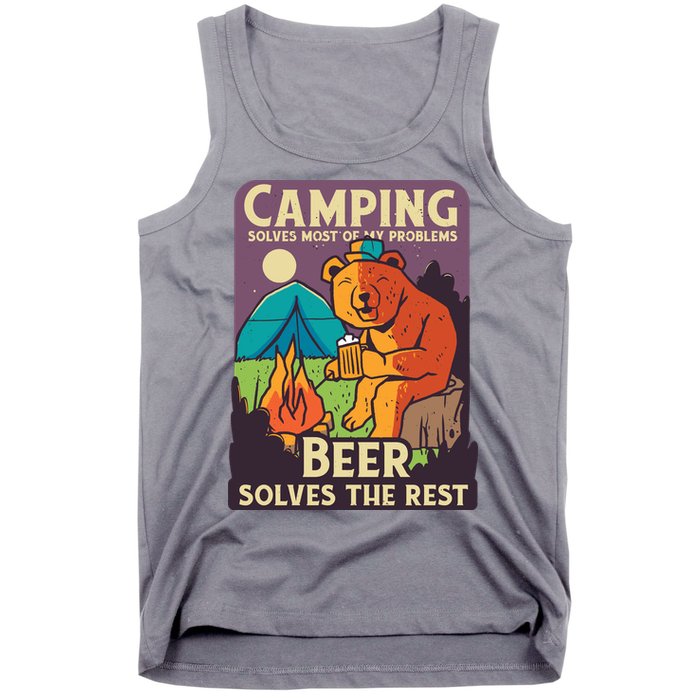 Camping And Beer Funny Tank Top