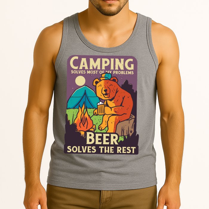 Camping And Beer Funny Tank Top