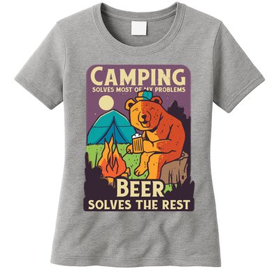 Camping And Beer Funny Womens T-Shirt