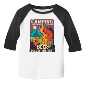 Camping And Beer Funny Toddler Fine Jersey T-Shirt