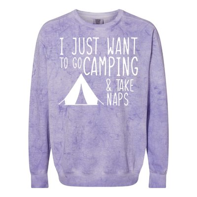 Camping And Napping Colorblast Crewneck Sweatshirt