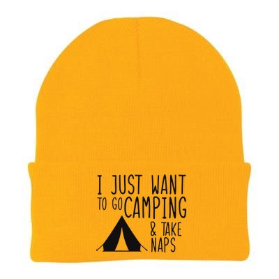 Camping And Napping Knit Cap Winter Beanie