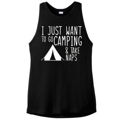 Camping And Napping Ladies PosiCharge Tri-Blend Wicking Tank