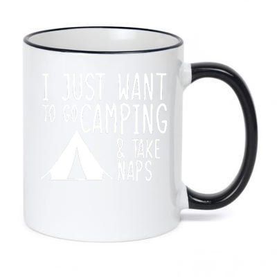 Camping And Napping 11oz Black Color Changing Mug