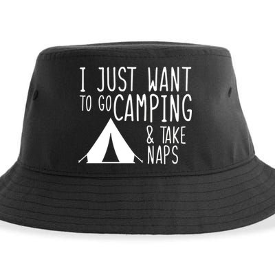 Camping And Napping Sustainable Bucket Hat