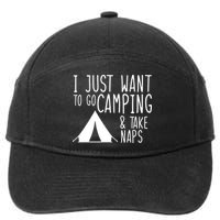 Camping And Napping 7-Panel Snapback Hat