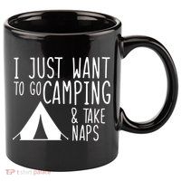 Camping And Napping 11oz C Handle Ceramic Mug