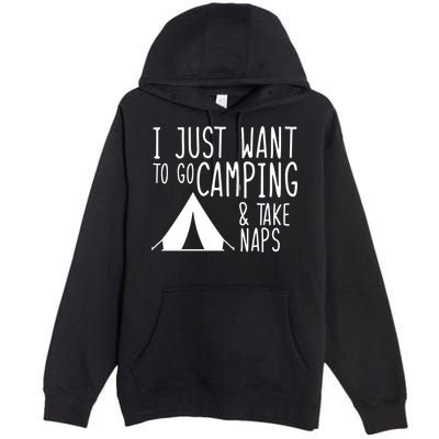 Camping And Napping Premium Pullover Hoodie