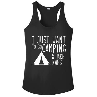 Camping And Napping Ladies PosiCharge Competitor Racerback Tank