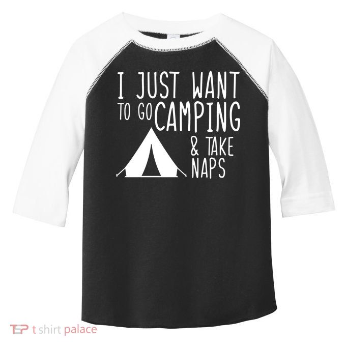 Camping And Napping Toddler Fine Jersey T-Shirt