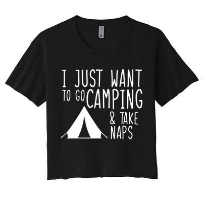 Camping And Napping Crop Top