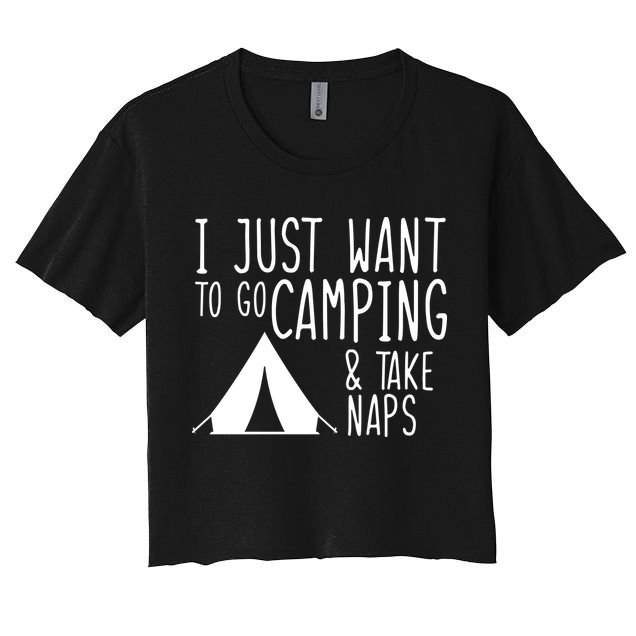 Camping And Napping Crop Top