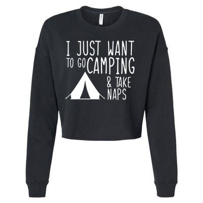 Camping And Napping Cropped Pullover Crew