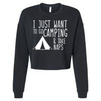 Camping And Napping Cropped Pullover Crew