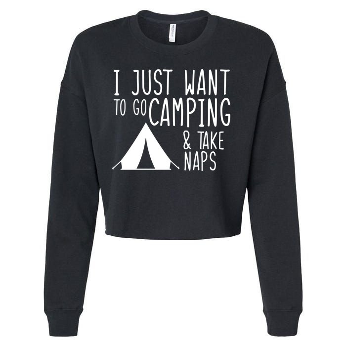 Camping And Napping Cropped Pullover Crew