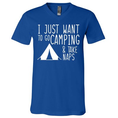 Camping And Napping V-Neck T-Shirt