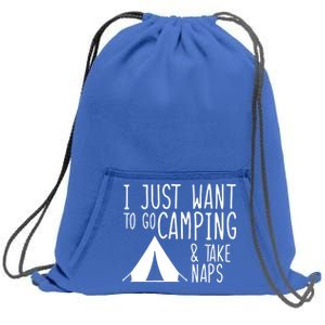 Camping And Napping Sweatshirt Cinch Pack Bag