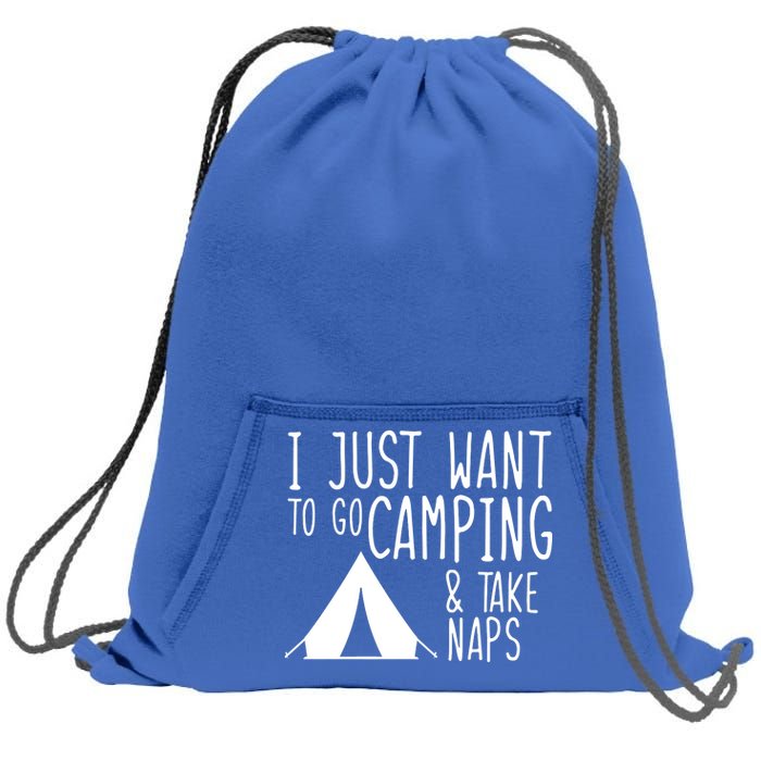 Camping And Napping Sweatshirt Cinch Pack Bag