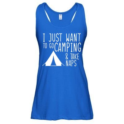 Camping And Napping Ladies Essential Flowy Tank