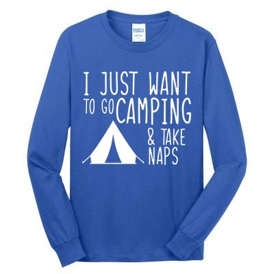 Camping And Napping Tall Long Sleeve T-Shirt
