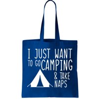 Camping And Napping Tote Bag