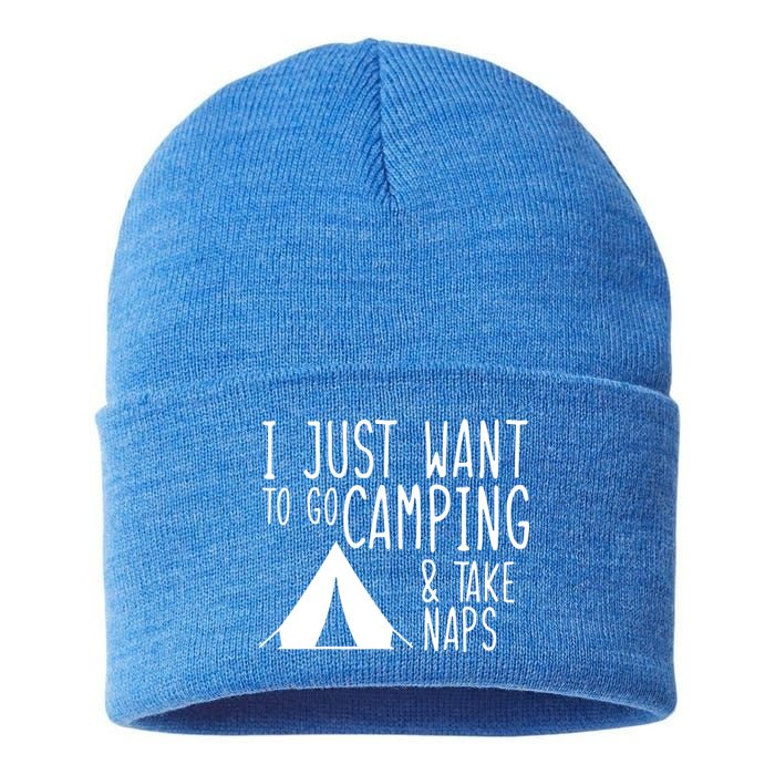 Camping And Napping Sustainable Knit Beanie