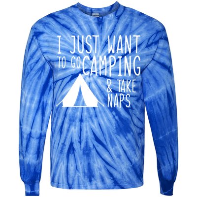 Camping And Napping Tie-Dye Long Sleeve Shirt