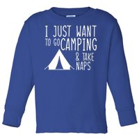 Camping And Napping Toddler Long Sleeve Shirt