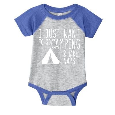 Camping And Napping Infant Baby Jersey Bodysuit