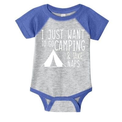 Camping And Napping Infant Baby Jersey Bodysuit