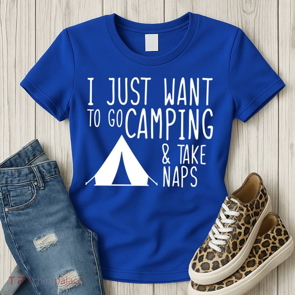 Camping And Napping Womens T-Shirt