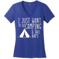 Camping And Napping Women's V-Neck T-Shirt